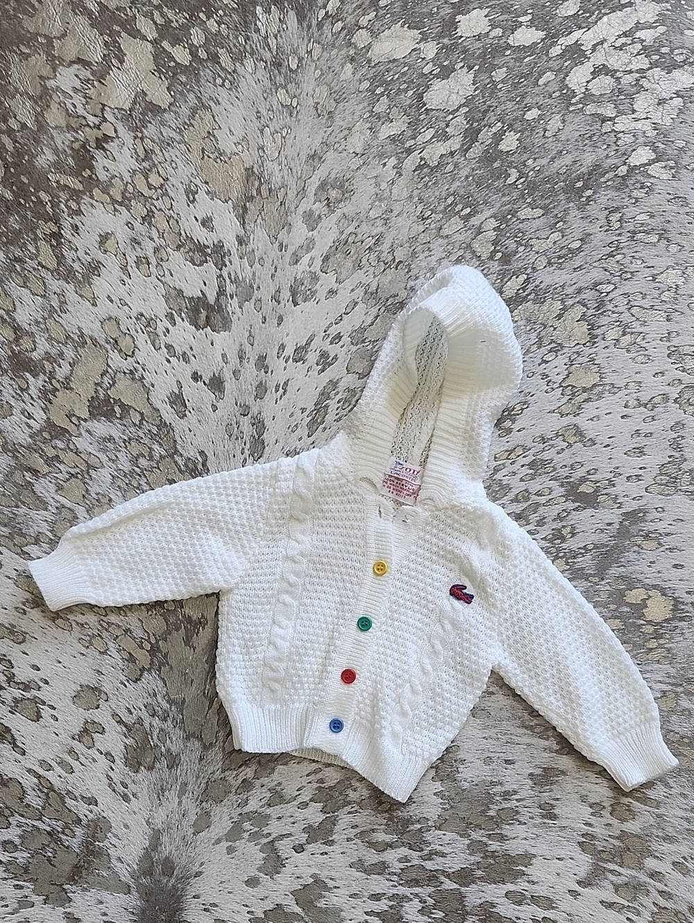 Lacoste Izod Vintage Acrylic Cardigan Sweater SzS